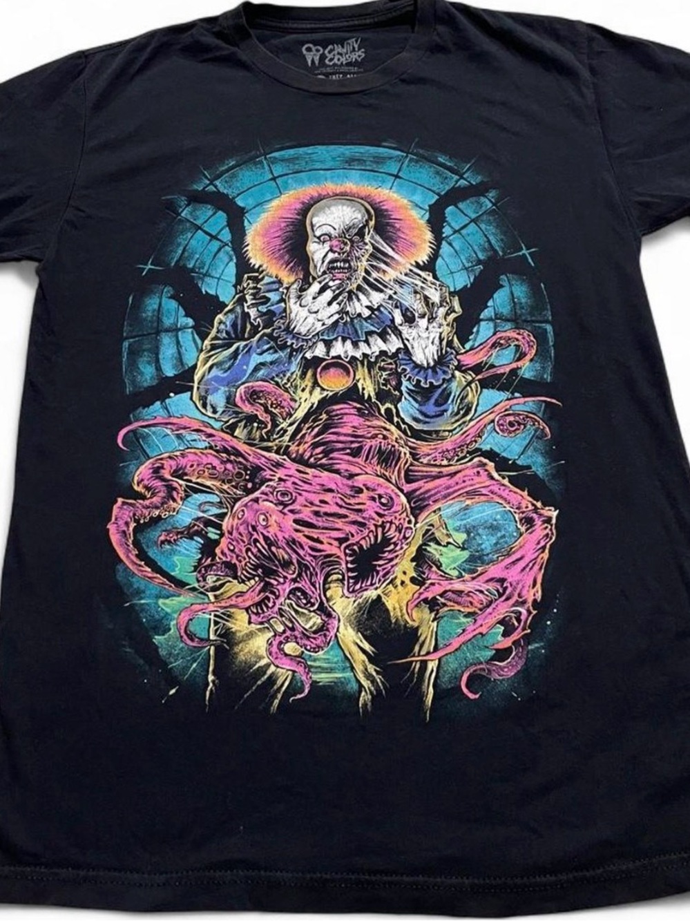 RARE Cavitycolors Stephen King IT Monster Pennywise Graphic Tee Shirt Size Small